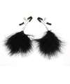 Clamps for Nipples with Feathers Black