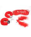 Conjunto de Venda, Pênas e Algemas com Pêlo Vermelho