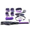 Kit Bondage 8 Peças Roxo Alta Qualidade