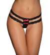 Underwear Thong Lace and bows Red