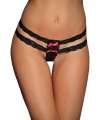 Underwear Thong Lace and bows Red