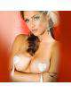 Slap Nipples Heart Sequins White Chilirose