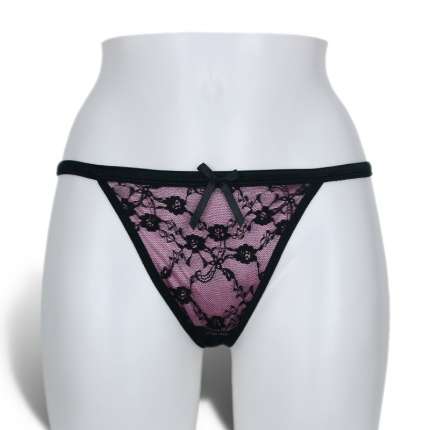 Cueca Tanga Rendas Sobrepostas Várias Cores,176039