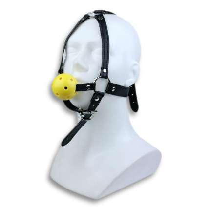 Mordaça Bondage Deluxe com Bola Respirável Amarela,334024