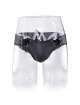 Underwear Man Synthetic Leather Ties Black