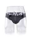 Underwear Man Synthetic Leather Ties Black
