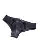Cueca Homem Couro Sintético Laços Preto,339022