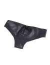 Cueca Homem Couro Sintético Laços Preto,339022