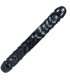 Dildo Duplo JR Veined Double Header Preto 30 cm