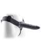 Strap-on Oco com Vibração Real Rapture Air Feeling Preto 20 cm,150007
