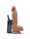 Dildo Realístico Vibrador com Ventosa Castanho 20 cm