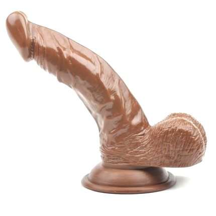 Dildo Being com Testículos Castanho 16,5 cm,234027