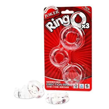 3 x Cockrings Joker Erection Rings Transparente,130062