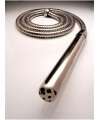 Bocal de Chuveiro Stainless Steel Douche + Tubo