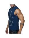 Manga Cava Addicted Fuck Tank Top Azul Marinho,500182
